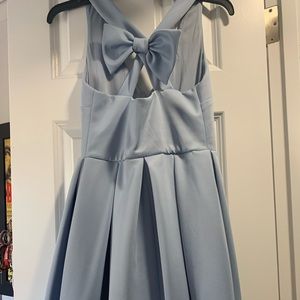NEW ASOS baby blue bow dress